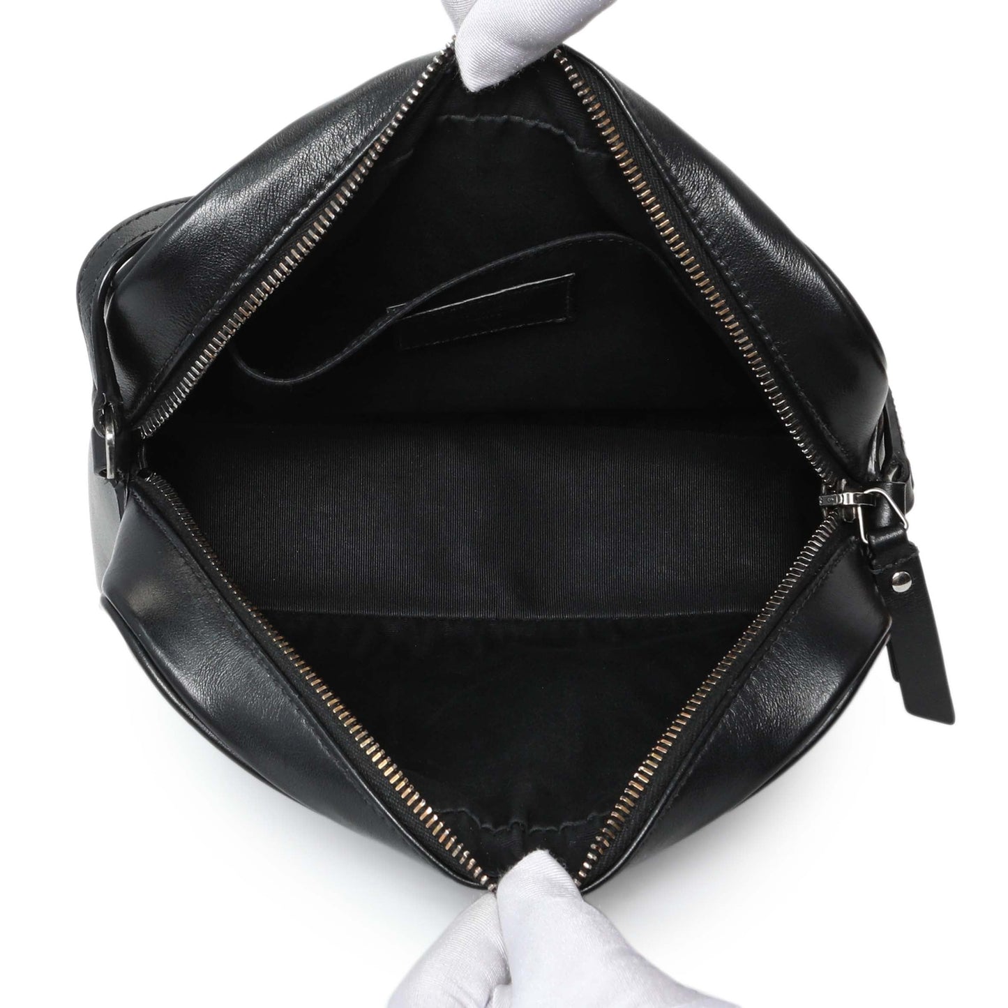 Exclusive Saint Laurent Black Calfskin Matelasse Monogram Lou Camera Bag — Alternate View 8