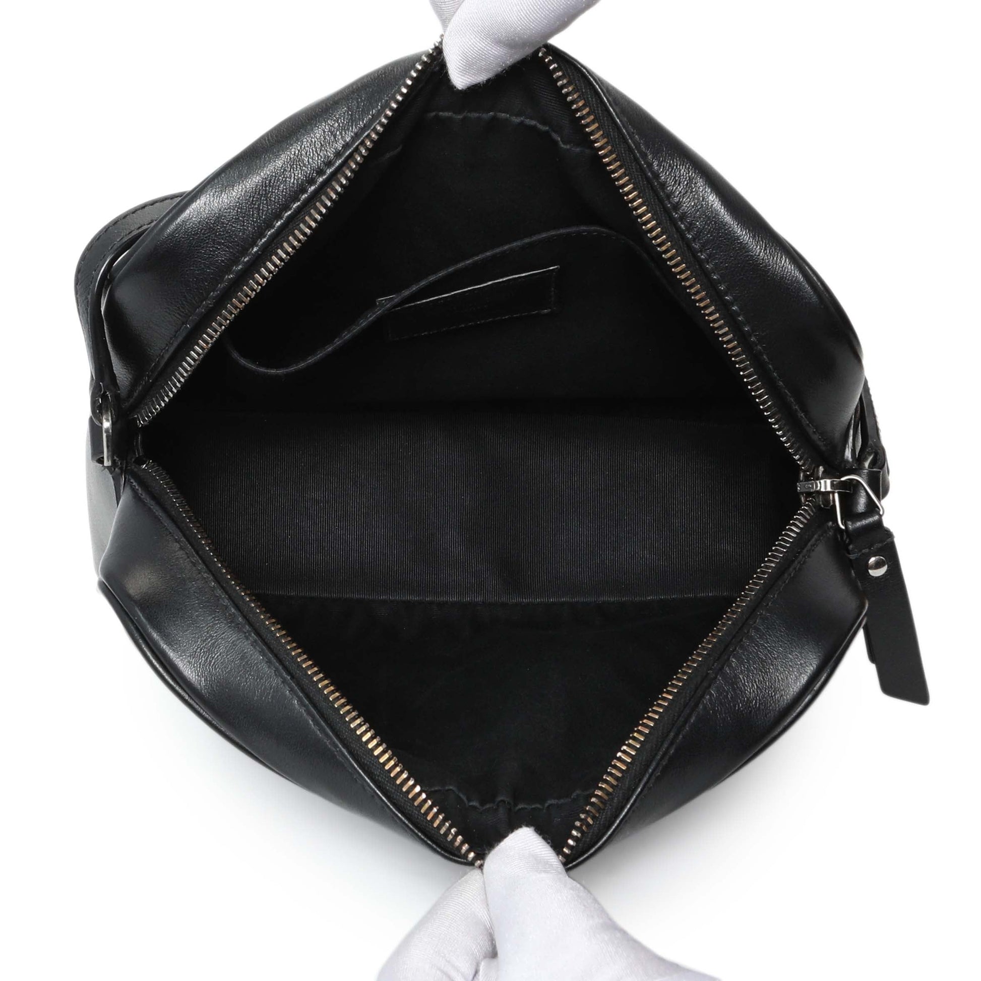 Exclusive Saint Laurent Black Calfskin Matelasse Monogram Lou Camera Bag — Alternate View 8