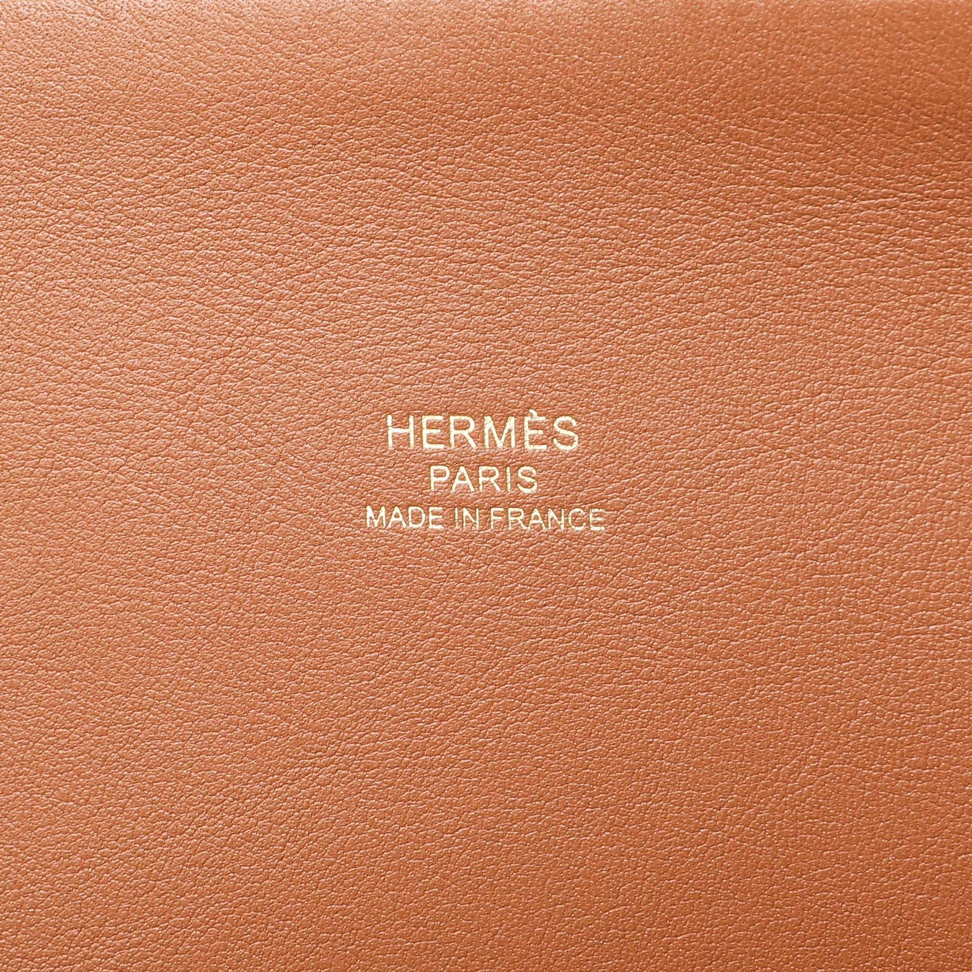 Exclusive Hermes Gold Epsom 1923 Bolide 30 — Detail View