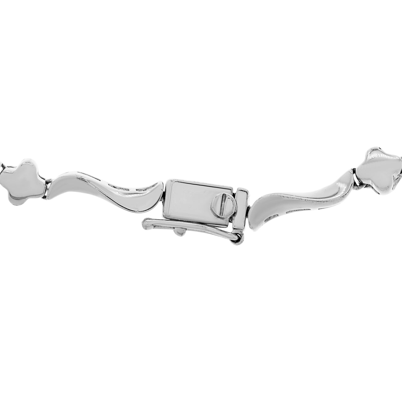 Exclusive 14K White Gold Jadeite Lavaliere Necklace — Back View