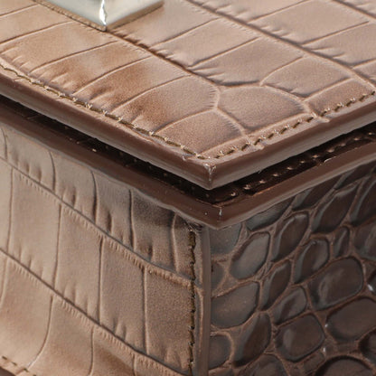 Exclusive Alexander McQueen Crocodile Embossed Jeweled Satchel — Detail View