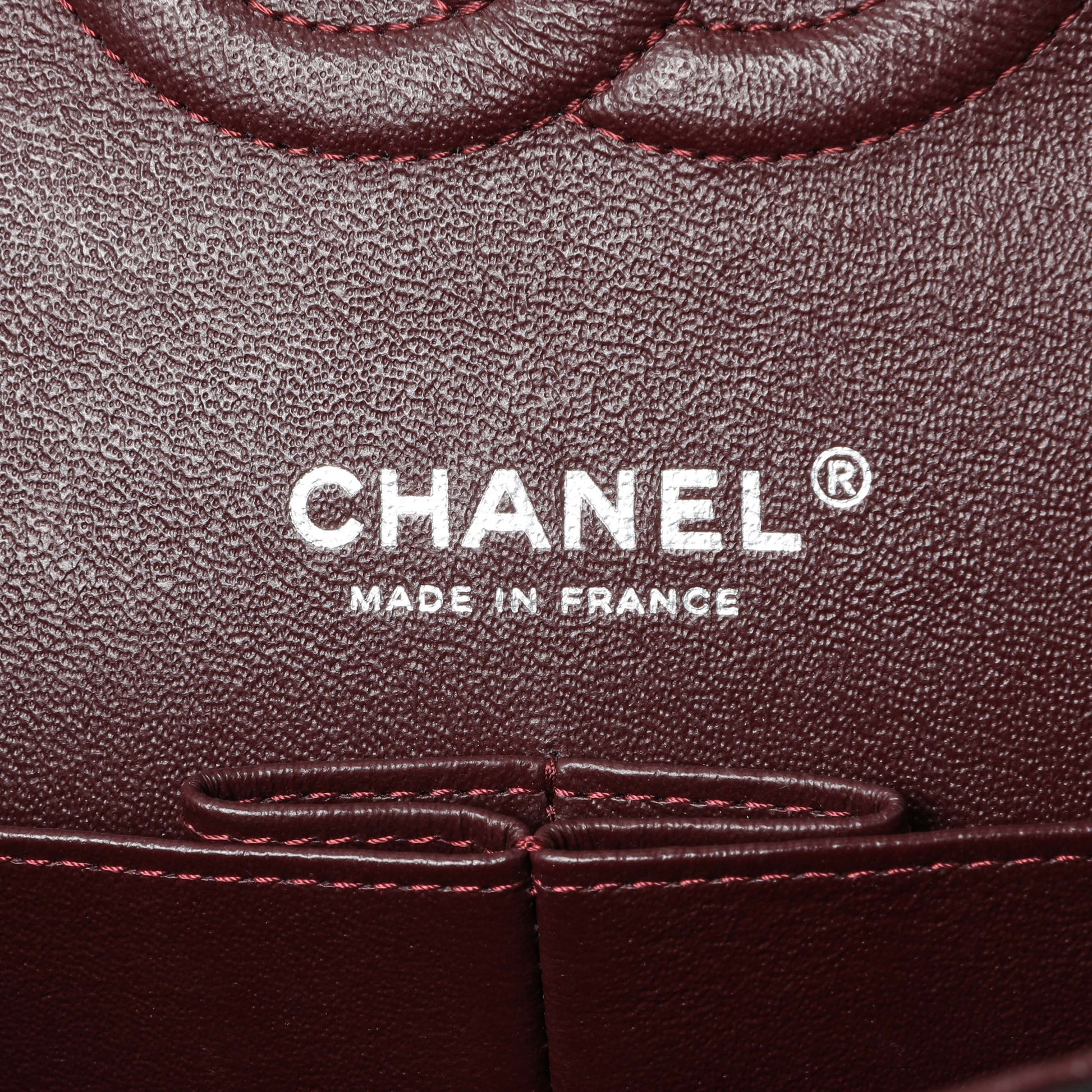 Exclusive Chanel Black Quilted Caviar Medium Double Flap — Detail View