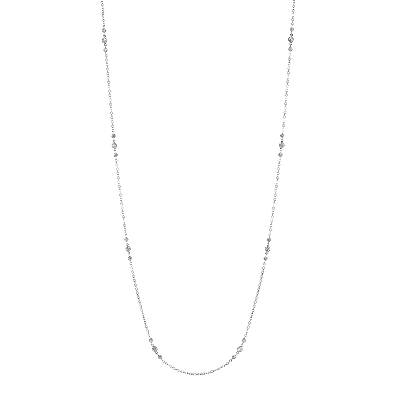 Exclusive Tiffany & Co. Platinum Diamonds by the Yard Necklace — Front View