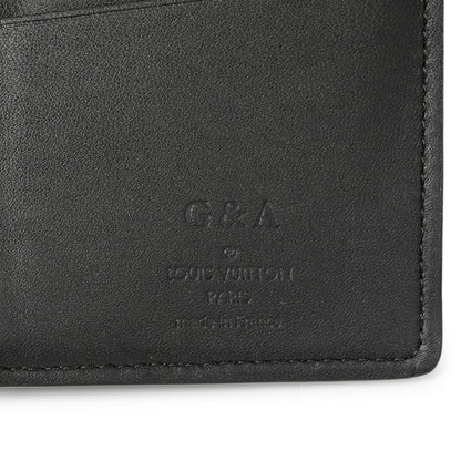 Exclusive Louis Vuitton Black Damier Infini Brazza Wallet — Detail View