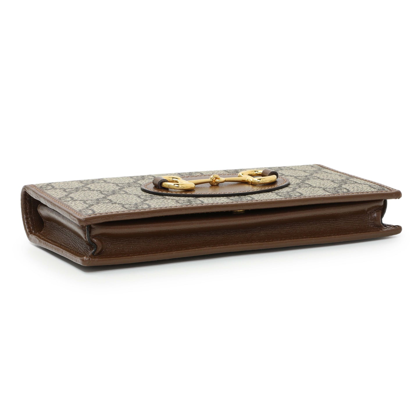 Exclusive Gucci Monogram 1955 Horsebit Wallet on Chain — Back View
