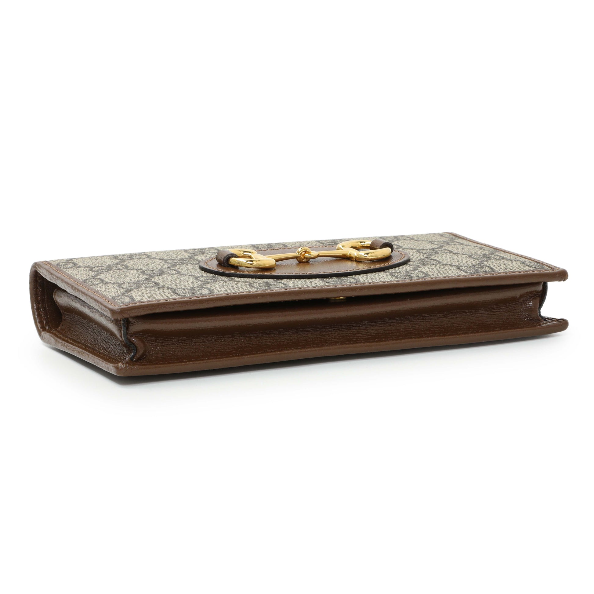 Exclusive Gucci Monogram 1955 Horsebit Wallet on Chain — Back View