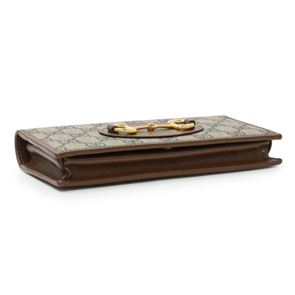 Exclusive Gucci Monogram 1955 Horsebit Wallet on Chain — Back View