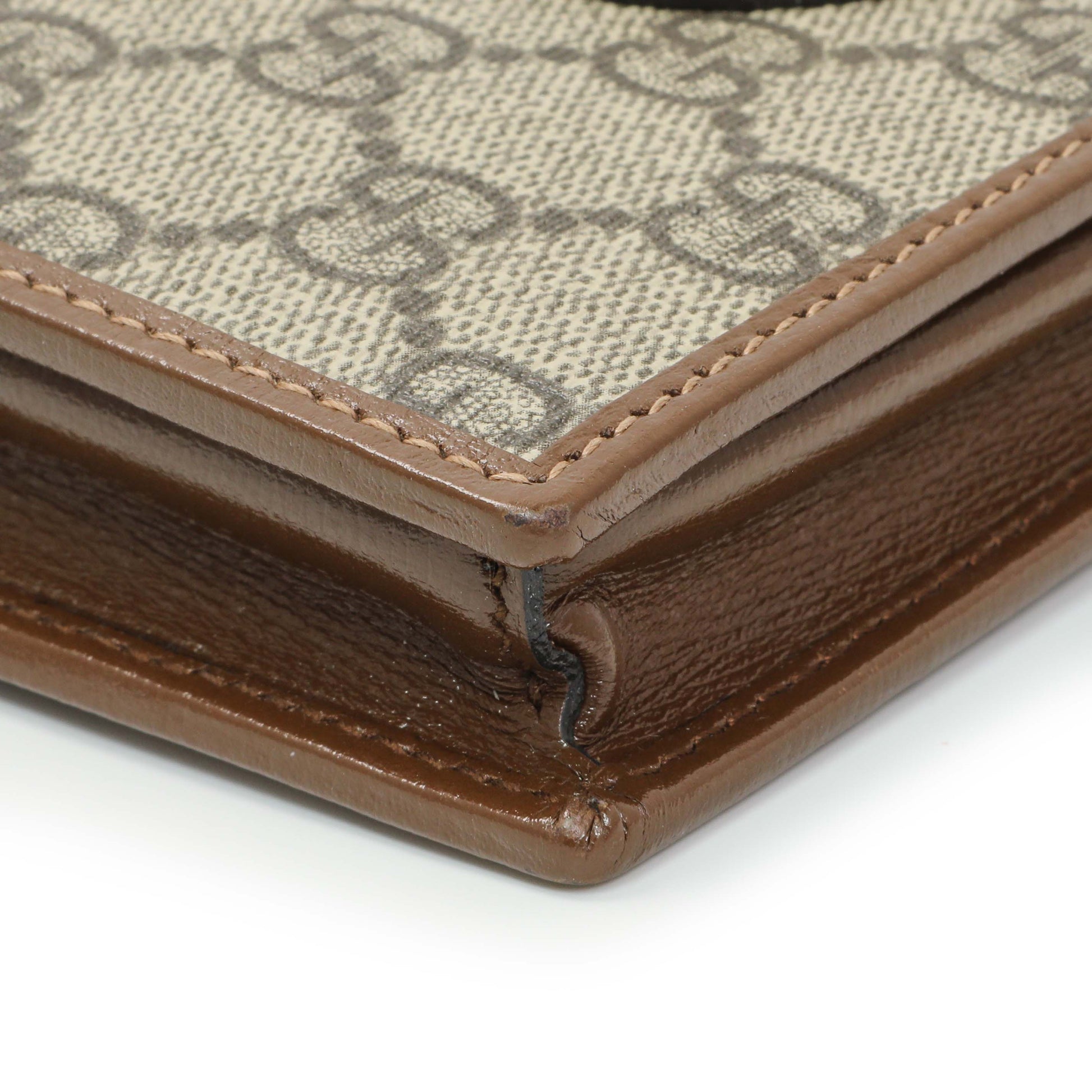 Exclusive Gucci Monogram 1955 Horsebit Wallet on Chain — Top View