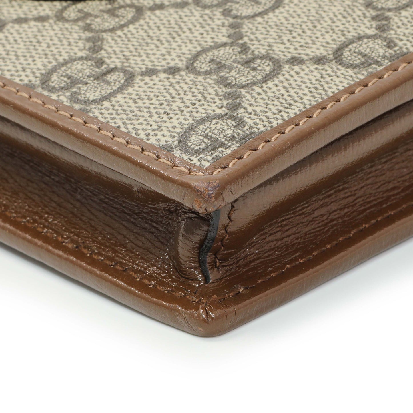 Exclusive Gucci Monogram 1955 Horsebit Wallet on Chain — Detail View