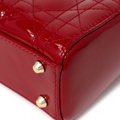 Exclusive Christian Dior Red Patent Cannage Mini Lady Dior — Alternate View 7