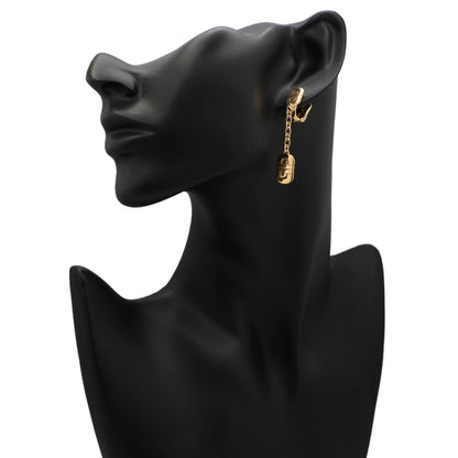 Exclusive Bulgari 18K Yellow Gold Parentesi Drop Earrings — Back View