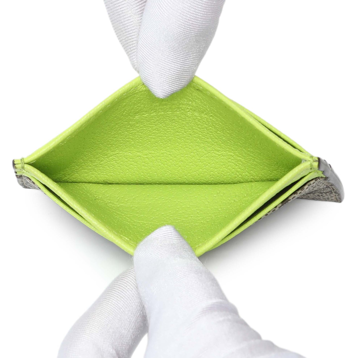 Exclusive GG Monogram Card Case with Print GG Canvas — Top View