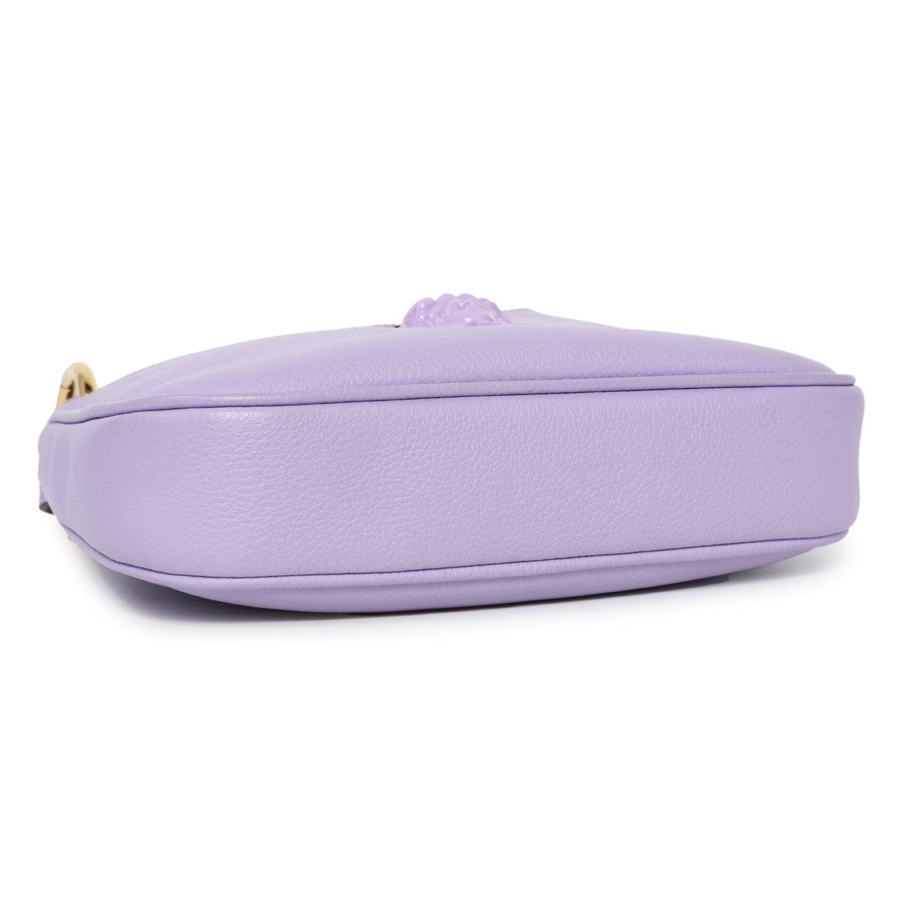 Exclusive Versace Lilac Calfskin La Medusa Small Hobo Crossbody — Back View