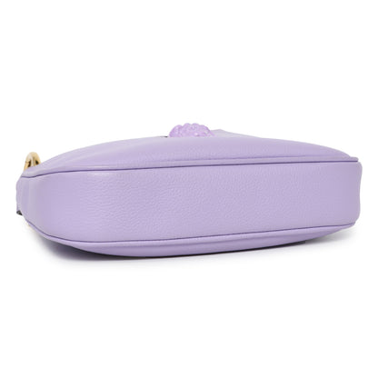 Exclusive Versace Lilac Calfskin La Medusa Small Hobo Crossbody — Back View