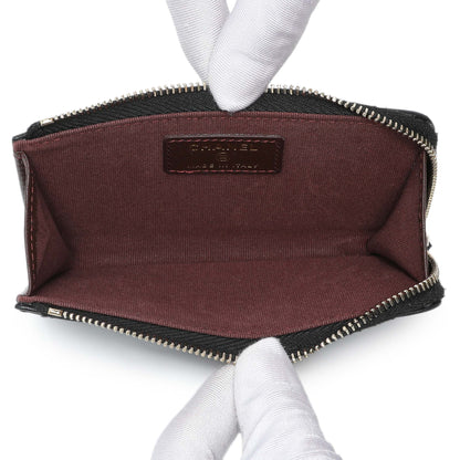 Exclusive Chanel Black Quilted Lambskin CC Zip Around Card Holder — Top View