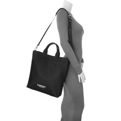 Exclusive Burberry Black Nylon Artie Tote — Alternate View 10