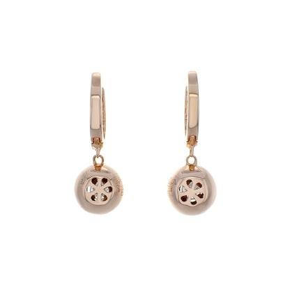 Exclusive 18K Rose Gold 0.62 Carat Diamond Earrings — Side View