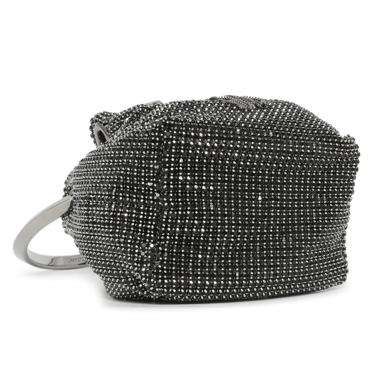 Exclusive Jimmy Choo Black Crystal Mesh Micro Bon Bon — Top View