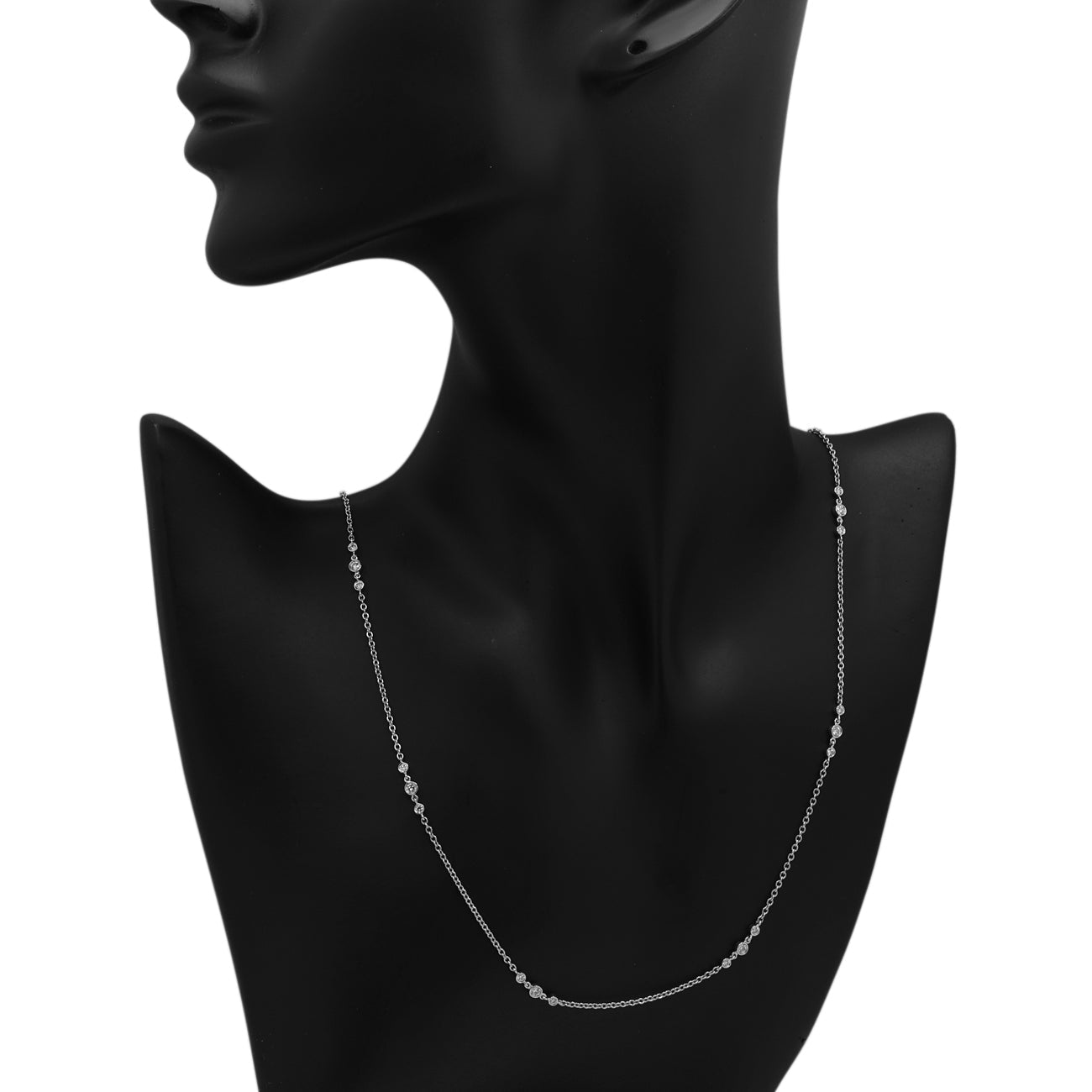 Exclusive Tiffany & Co. Platinum Diamonds by the Yard Necklace — Top View