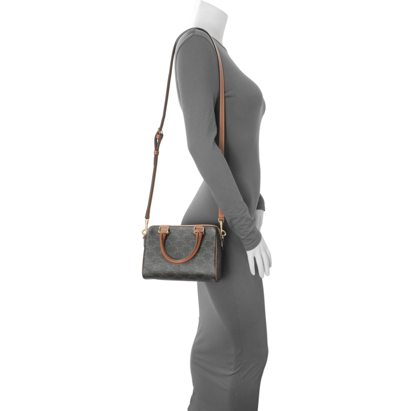 Exclusive Celine Triomphe Canvas Small Boston Bag — Alternate View 8