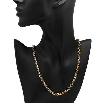 Exclusive 18K Yellow Gold Rolo Chain Necklace — Back View