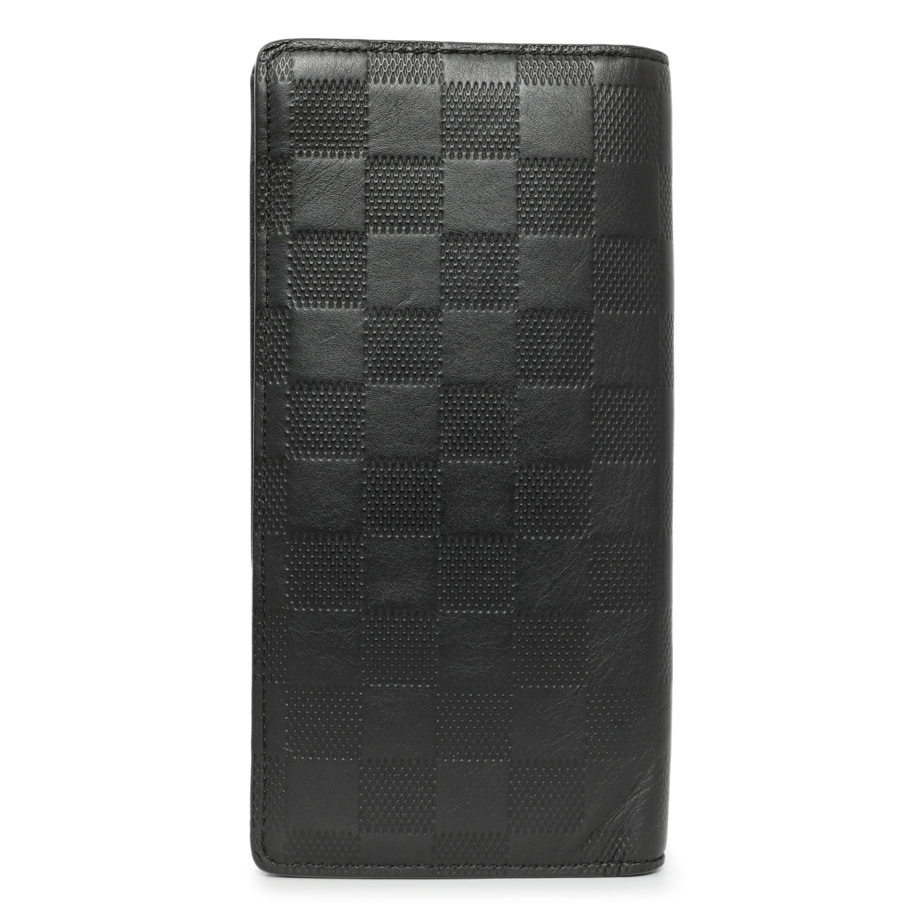 Exclusive Louis Vuitton Black Damier Infini Brazza Wallet — Side View
