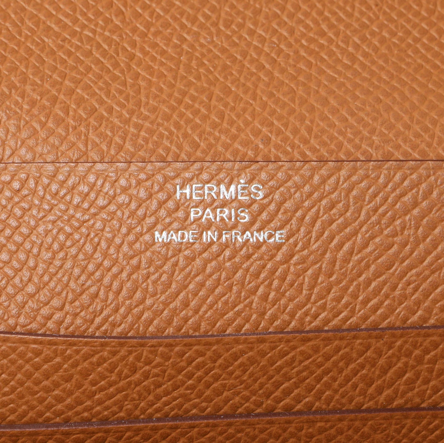 Exclusive Hermes Epsom Gold 1957 To Go Wallet — Detail View
