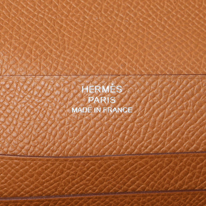 Exclusive Hermes Epsom Gold 1957 To Go Wallet — Detail View