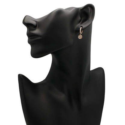 Exclusive 18K Rose Gold 0.62 Carat Diamond Earrings — Back View