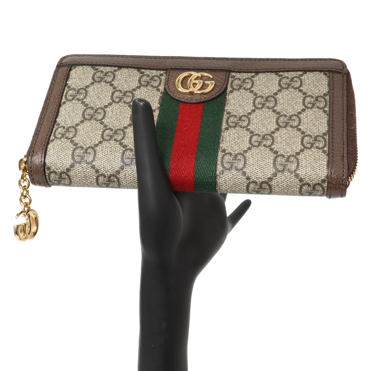 Exclusive Gucci GG Supreme Monogram Web Ophidia Zip Around Wallet — Alternate View 7
