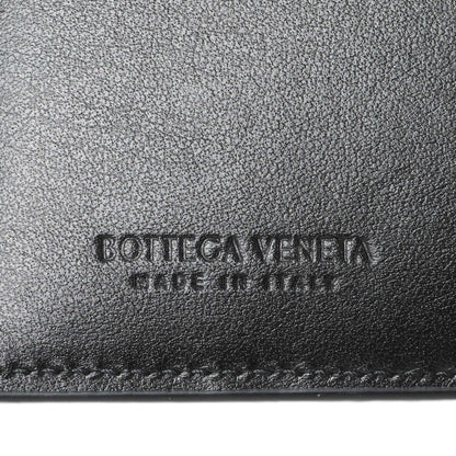 Exclusive Bottega Veneta Black Nappa Intrecciato Cassette Bifold Wallet — Detail View