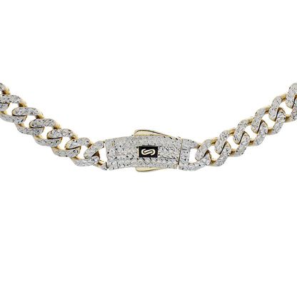 Exclusive 10K Yellow Gold Monaco Diamond Cut Curb Link Chain — Back View