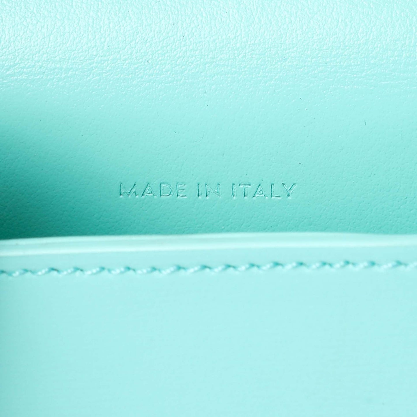 Exclusive Celine Turquoise Shiny Calfskin Triomphe Airpods Case — Alternate View 7