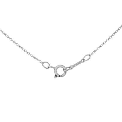 Exclusive Tiffany & Co. Sterling Silver Small Loving Heart Pendant Necklace — Back View