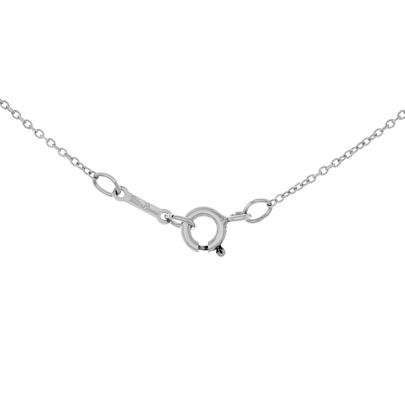 Exclusive Tiffany & Co. Sterling Silver Small Loving Heart Pendant Necklace — Top View