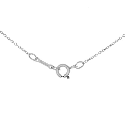 Exclusive Tiffany & Co. Sterling Silver Small Loving Heart Pendant Necklace — Top View