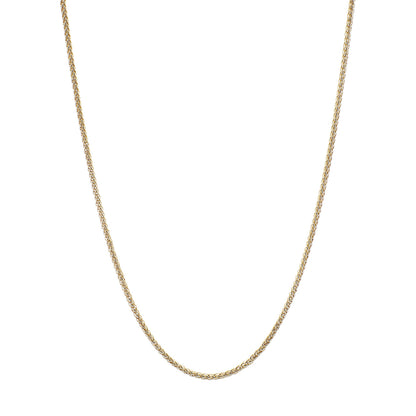 Exclusive 18K Yellow Gold Wheat Link Chain — Front View