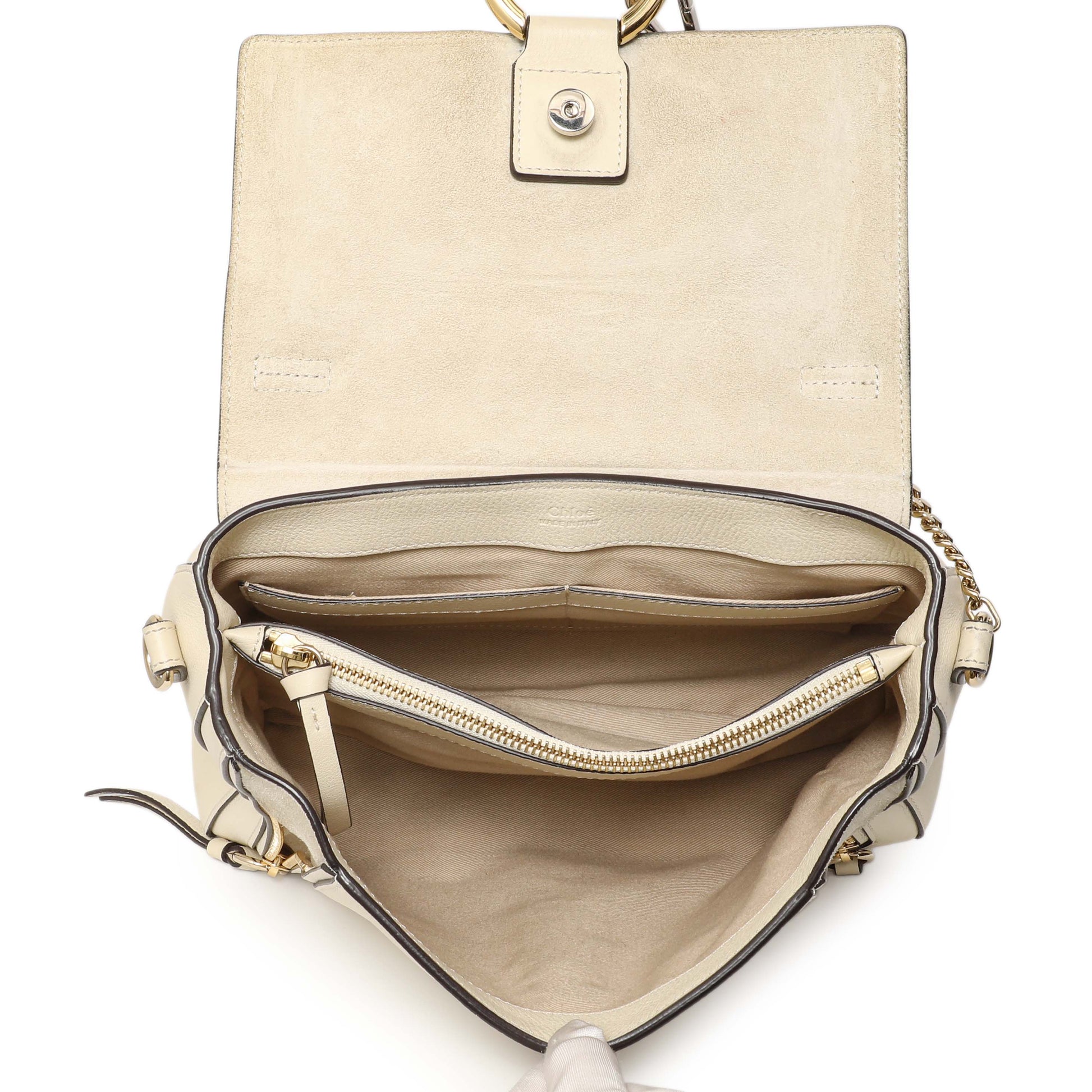 Exclusive Chloe White Calfskin Small Faye Day Shoulder Bag — Alternate View 8