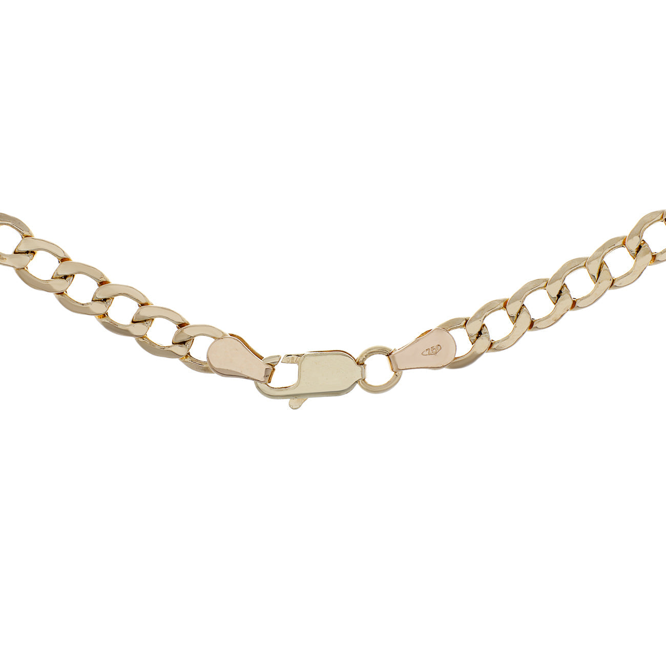 Exclusive 18K Yellow Gold Cuban Link Chain — Side View