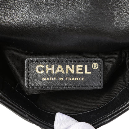 Exclusive Chanel Black Quilted Lambskin My Precious Phone Case Flap Bag — Lifestyle View