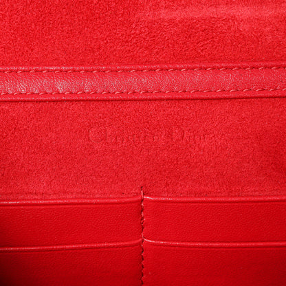 Exclusive Christian Dior Red Calfskin Diorama Wallet On Chain — Alternate View 9