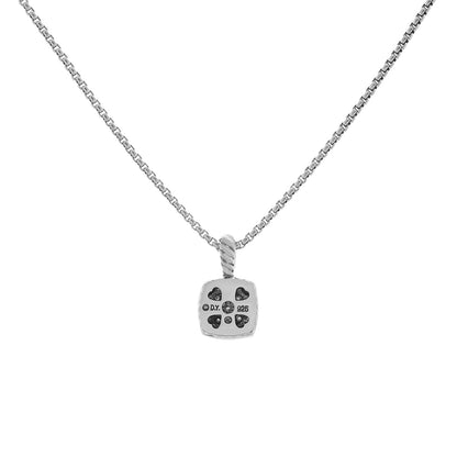 Exclusive David Yurman Sterling Silver Diamond Petite Albion Pendant Necklace — Side View