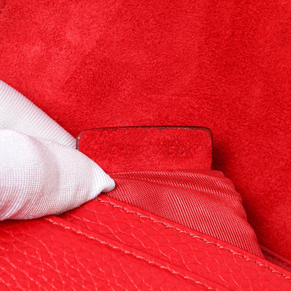 Exclusive Christian Dior Red Calfskin Diorama Wallet On Chain — Alternate View 10