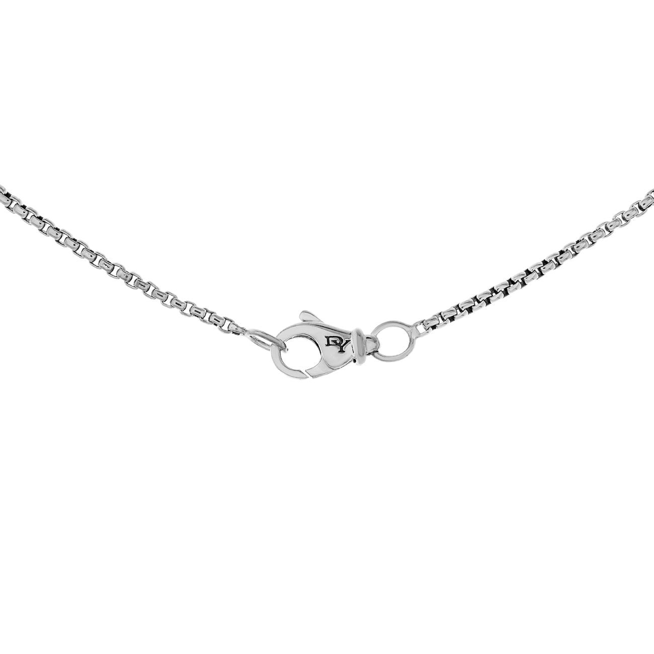 Exclusive David Yurman Sterling Silver Diamond Petite Albion Pendant Necklace — Back View
