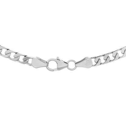 Exclusive 10K White Gold Curb Chain — Side View