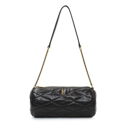 Exclusive Saint Laurent Lambskin Black Sade Tube Bag — Front View