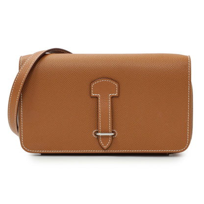Exclusive Hermes Epsom Gold 1957 To Go Wallet — Front View