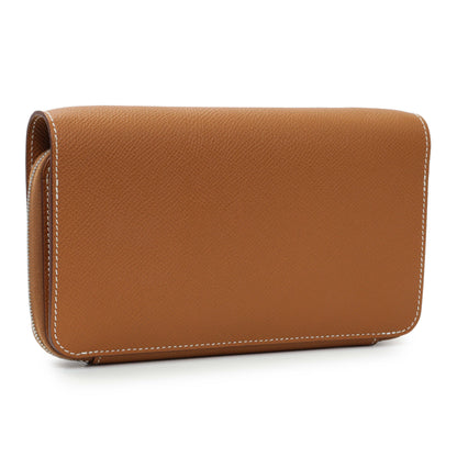 Exclusive Hermes Epsom Gold 1957 To Go Wallet — Side View