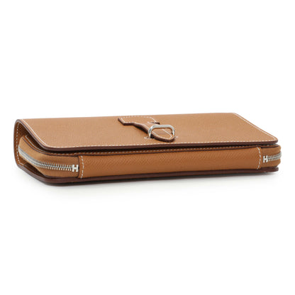 Exclusive Hermes Epsom Gold 1957 To Go Wallet — Back View