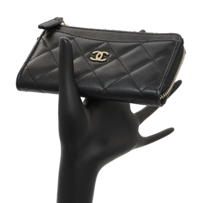 Exclusive Chanel Black Quilted Lambskin CC Zip Around Card Holder — Alternate View 7